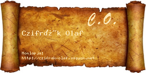 Czifrák Olaf névjegykártya